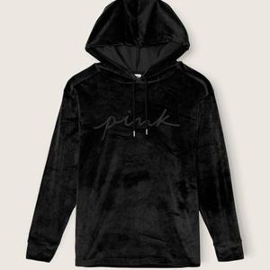 Victorias Secret PINK velour pullover sweatshirt hoodie top